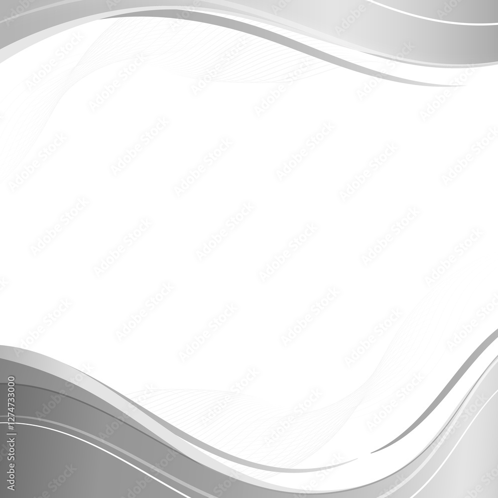 Poster gray curve frame template design element