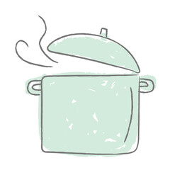 Doodle cooking pot sticker design element