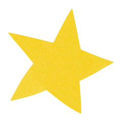 Yellow star png collage element for bullet journal, transparent background