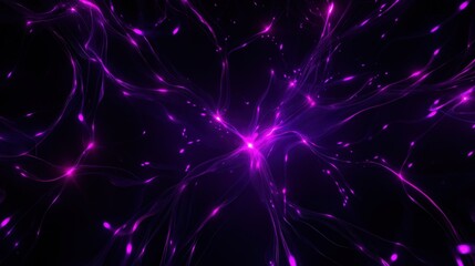 Fototapeta premium An abstract representation of vibrant purple energy flows against a dark background, symbolizing futuristic technology and innovation