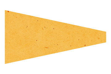 Triangle flag shape png sticker, orange geometric graphic, transparent background