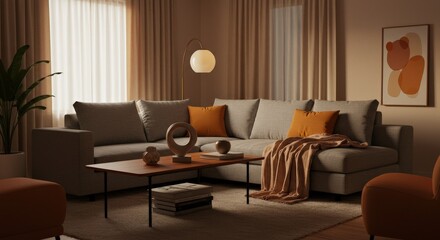 modern living room interior, Cozy Living Room