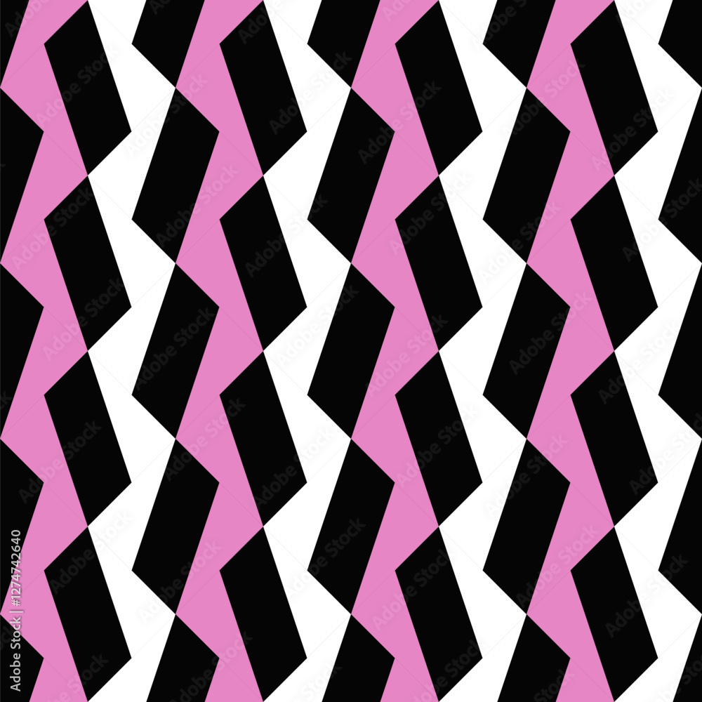 Aufkleber abstract seamless random geometric threetone pattern background - repetitive repeating vector graphi