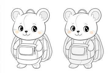 Obraz premium Baby backpack with tiny straps, carrying small items.