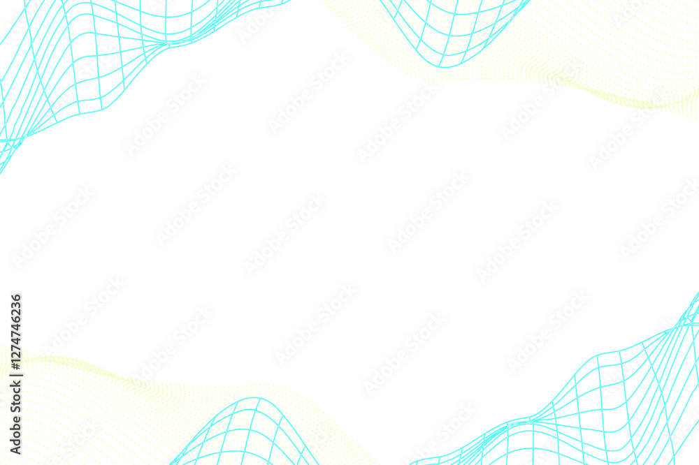 Poster blue 3d wave pattern design element