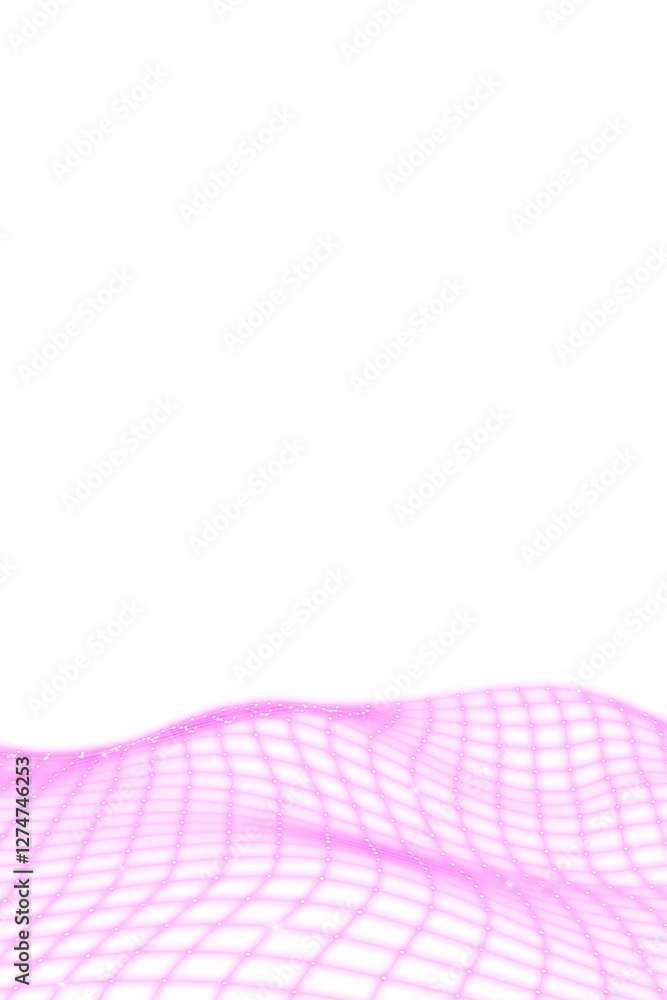 Poster pink 3d wave pattern design element