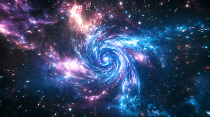 Obraz premium radiant galaxy radiation particles sparkling
