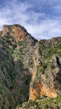 Hiking to Montejaque dam (Presa de Montejaque) and Hundidero cave (Cueva del Hundidero) in the province of Malaga, Andalusia, Spain