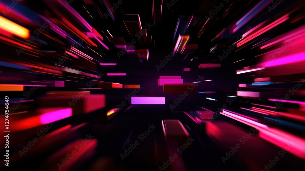 Aufkleber a vibrant abstract background featuring dynamic lines of color. the interplay of lights and shadows 