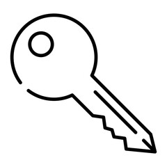Key black line icon