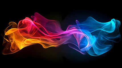 Obraz premium Colorful energy swirl. Electric Aurora Vortex. Illustration