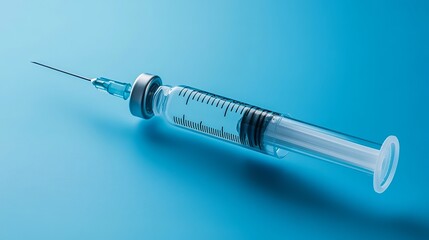 Flu Shot & Vaccine Syringe Medical Illustration
