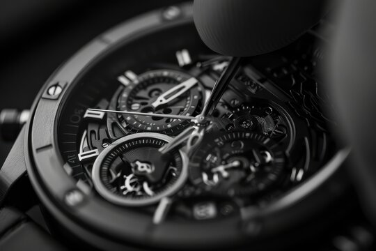 Crafting precision in watchmaking as a skilled artisan adjusts the intricate gears of a luxury timepiece