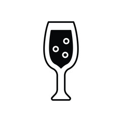 Bubbly Glass vector icon