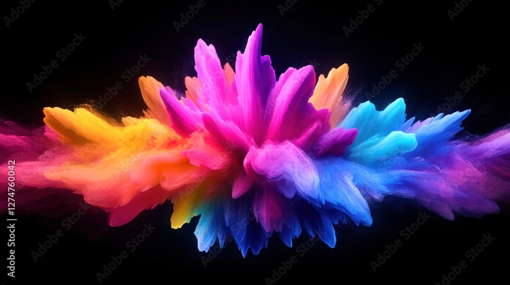 Aufkleber a vibrant explosion of colors creating a dynamic and energetic visual experience