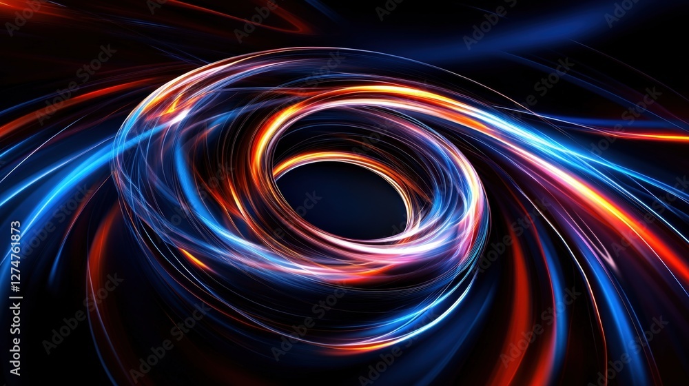 Poster a vibrant swirl of colors creates an abstract visual experience. the dynamic movement and interplay 