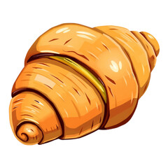 Illustration of a croissant, ideal for bakery menus, breakfast promotions, or food-related content.