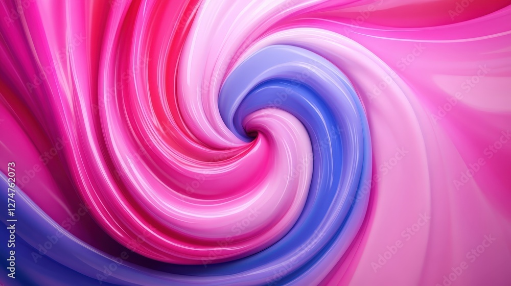 Poster a vibrant swirl of pink and purple colors blending harmoniously, creating a smooth and dynamic abstr