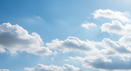 Fototapeta premium Serene blue sky with clouds