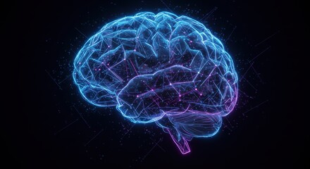 Digital Brain Illustration Representing Artificial Intelligence