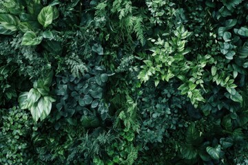 Green Wall Showcases Lush Foliage and Creates a Vibrant Indoor Garden with Natural Beauty