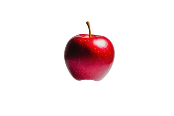 A vibrant red apple shines against a minimalist backdrop, embodying freshness isolated on transparent background