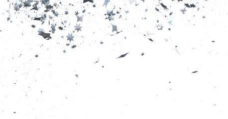 Starlit Christmas Plummet: Spectacular 3D Illustration Showcasing Descending Holiday Star Clusters