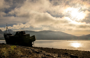 A Natural Landmark Is The Shipwreck Near To Fort William In Scotland
