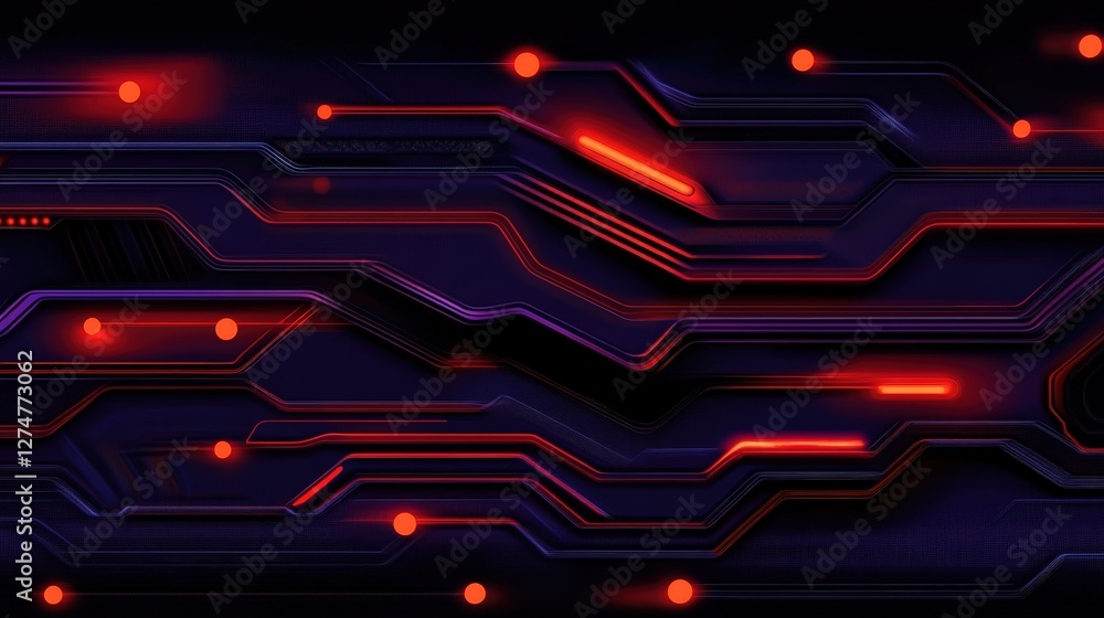 Aufkleber a sleek, modern background featuring intricate circuit patterns in vibrant red and deep blue. this d