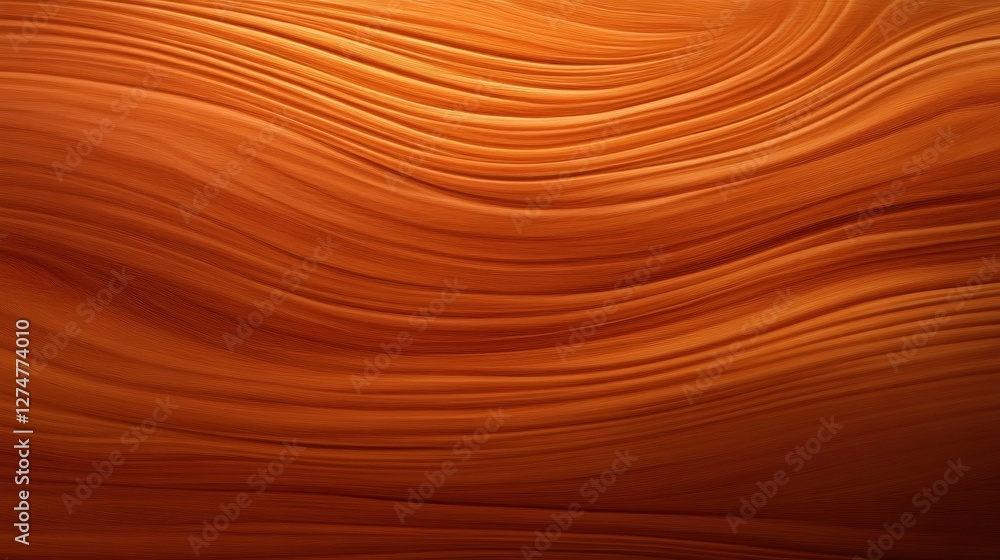 Poster a stunning abstract background featuring smooth, flowing lines in a rich amber hue. this visually ap
