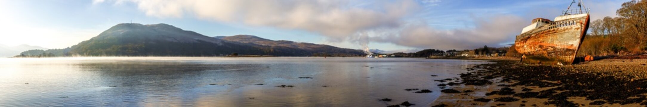A Natural Landmark Is The Shipwreck Near To Fort William In Scotland