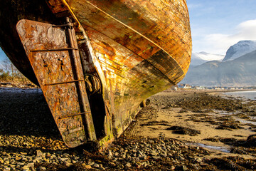 A Natural Landmark Is The Shipwreck Near To Fort William In Scotland