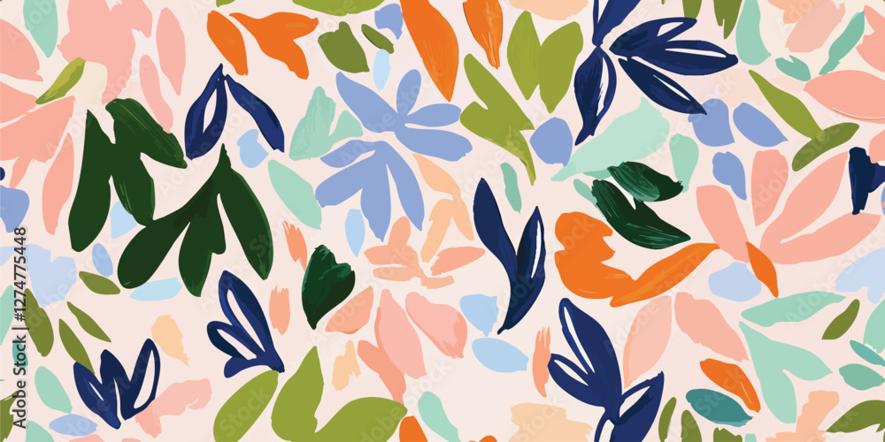 Poster floral abstract seamless patterns. vector design for different surfaces