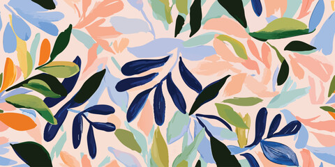 Floral abstract seamless patterns. Vector design for different surfaces