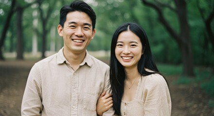 Fototapeta premium Couple smiling together