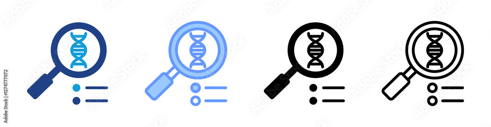 Poster genome icon set multiple style collection
