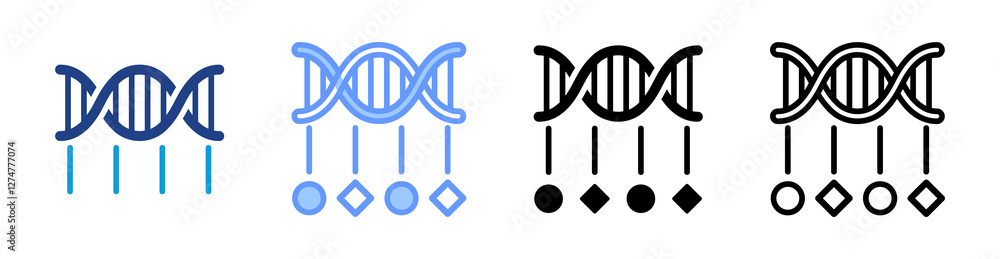Poster Sequence icon set multiple style collection