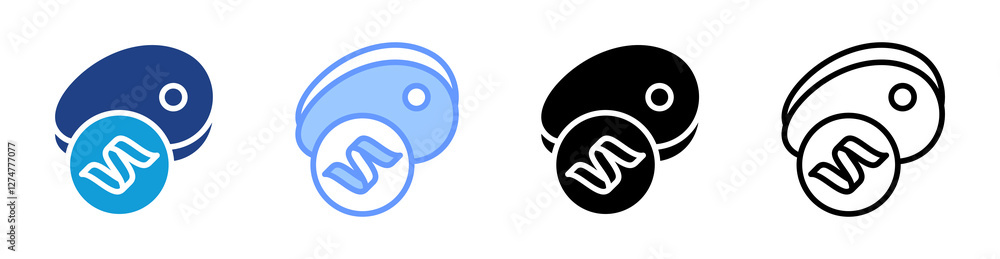 Poster protein icon set multiple style collection