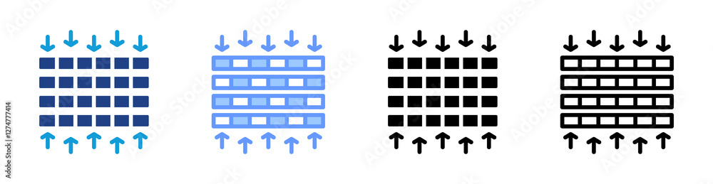 Poster Sequence Alignment icon set multiple style collection