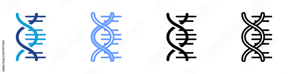 Aufkleber genome assembly icon set multiple style collection