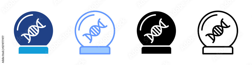 Aufkleber gene prediction icon set multiple style collection