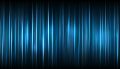 Futuristic black technology background with blue neon lines. Glowing vector banner design. Generated image