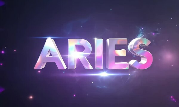 Aries Zodiac Sign Animation with Bold and Fiery Light Effects