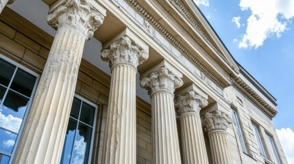 A wide shot captures the beauty of an abandoned historic structure, highlighting eroded stone columns and rich textures formed over time