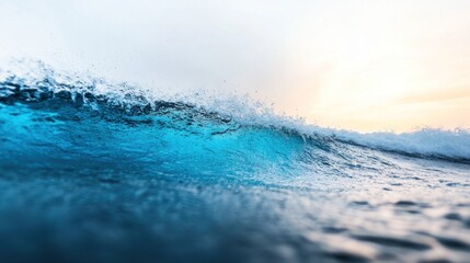 Obraz premium Bioluminescent ocean waves illuminate the night with a radiant blue glow, creating a magical atmosphere along the serene shoreline