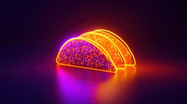 Neon Tacos Night Food Menu Design - Powered by Adobe