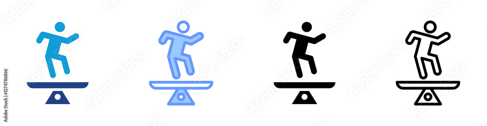 Poster risk taker icon set multiple style collection