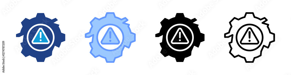 Poster Failure icon set multiple style collection