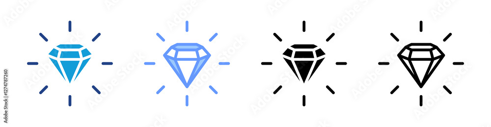 Poster Value icon set multiple style collection