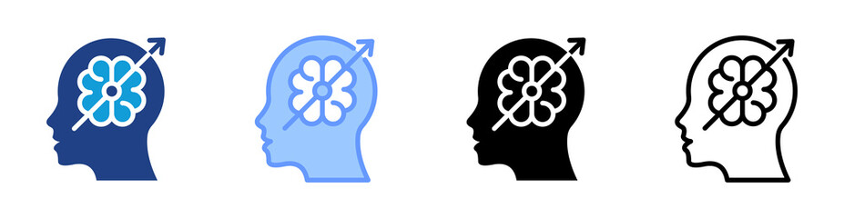 Intuition icon set multiple style collection